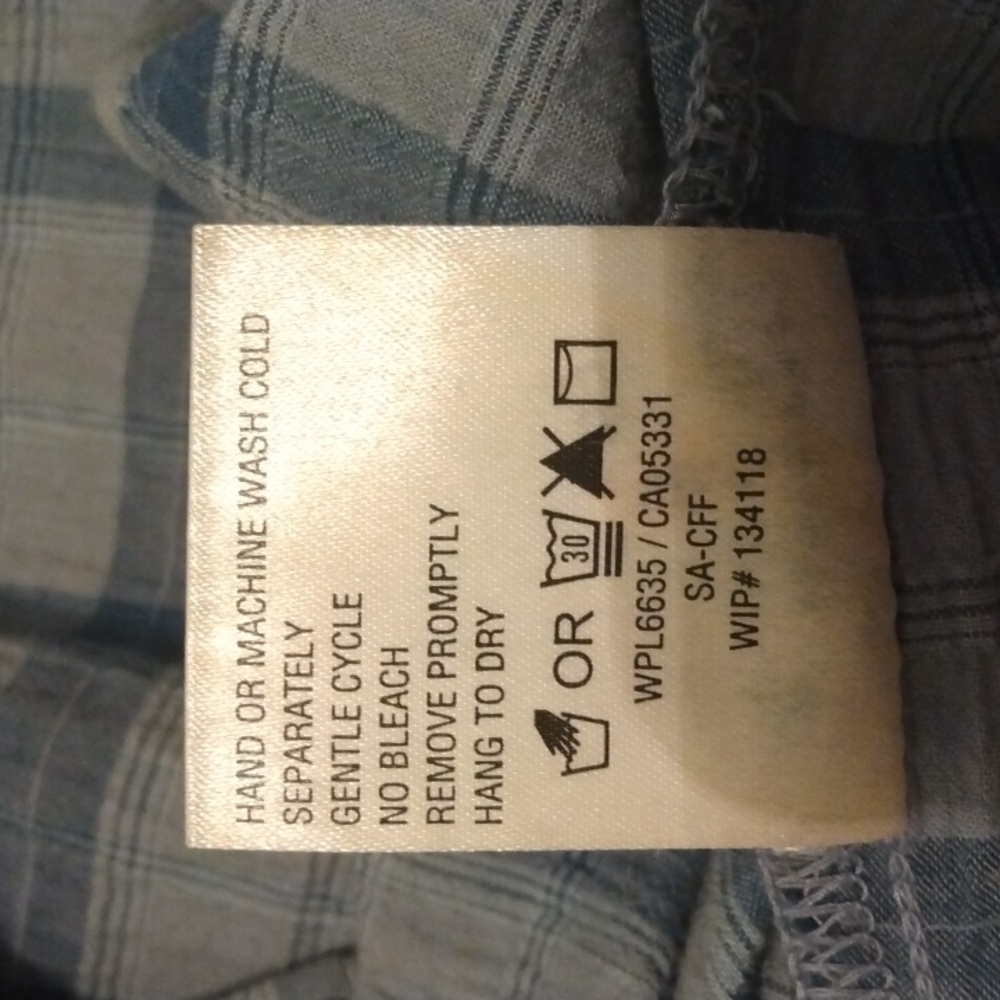 Woolrich Blue Plaid Cotton Women's Blouse - Picture 5 of 7